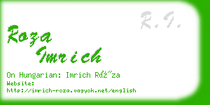 roza imrich business card